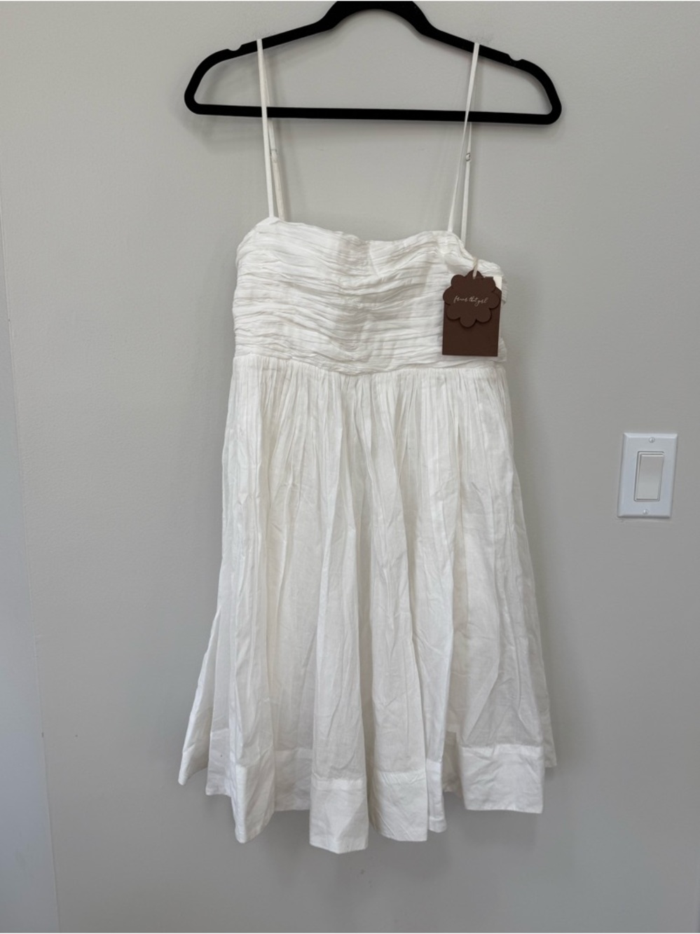 NWT Forever That Girl White Spaghetti-Strap Mini Dress
